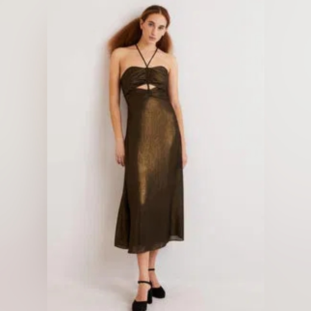 Boden Strapless Brown Dress